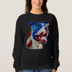 Moletom Pit Bull Americano Terrier Usa Bandeira Cão Patrió