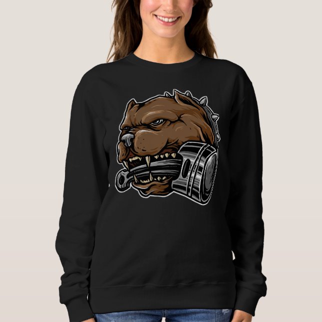 Moletom Pit Bull Dog Com Pistola (Frente)