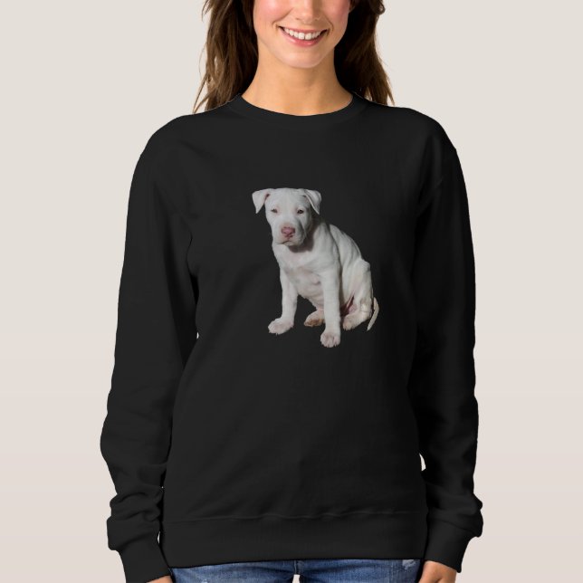 Moletom Pit Bull White Pit Bull Cachorro Puppy Raça (Frente)