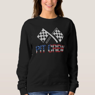 Moletom Pit Crew Usa Flag Para Partidos De Carros Race