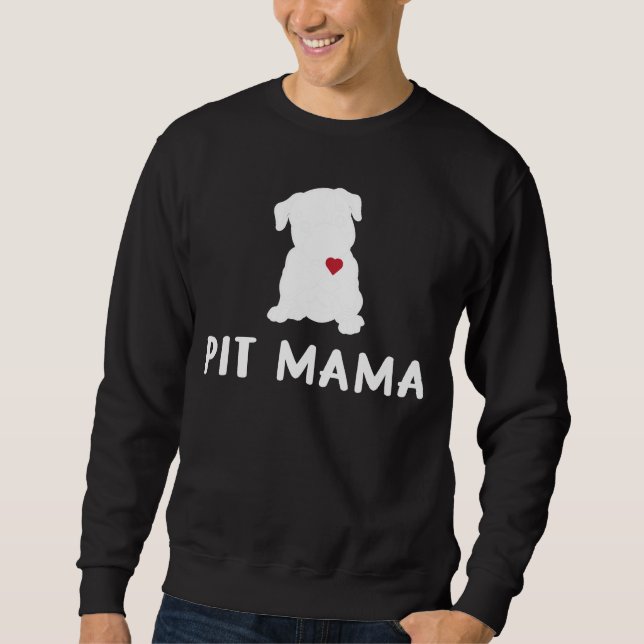 Moletom Pit Mama Pit bull Mãe Pet Adoção Pet Pais Cães (Frente)