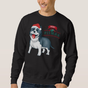 Moletom Pitbull Bonito com Feliz de Papai Noel Pitmas