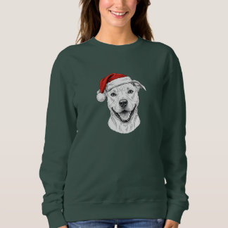 Moletom Pitbull Christmas Sweatshirt – Cute Santa Pitbull