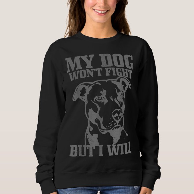 Moletom Pitbull Funny Dog Pitbull Mãe Pai Pitbull (Frente)