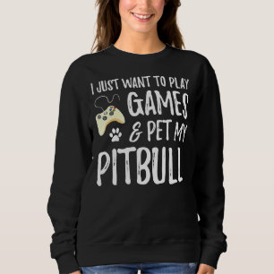 Moletom Pitbull Gamer Funny Pitbull Cachorro Mãe