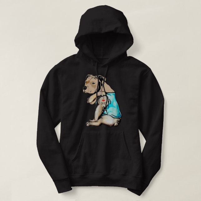 Moletom Pitbull Grammy Pit Touro Terrier Dog Pibble Mãe' (Frente do Design)