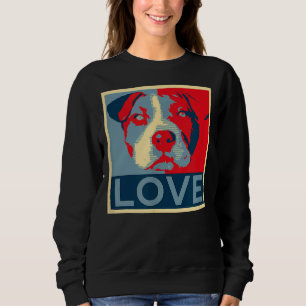 Moletom Pitbull Love Poster Pit Bull Mãe Pai Lovers