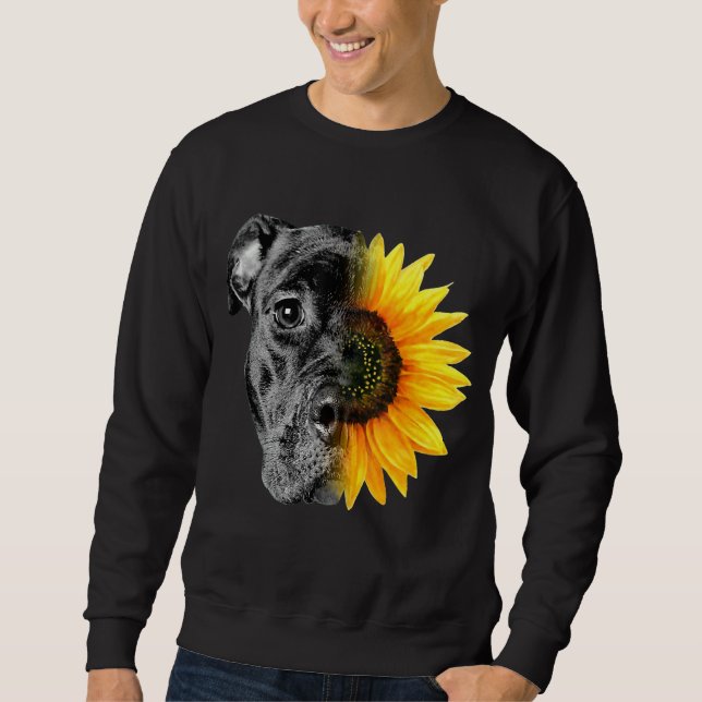 Moletom Pitbull Mãe Adora Sunflower Sunshine Pitbull (Frente)