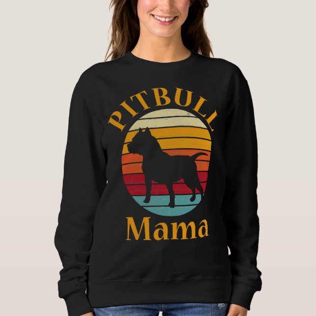 Moletom Pitbull Mãe Pit Bull Mamãe Pittie Pitty Cute Dog L (Frente)
