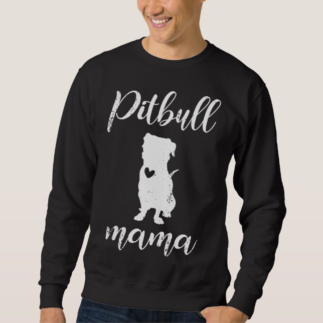 Moletom Pitbull Mamãe Cachorro Bonito Com Pelo Mãe (Frente)