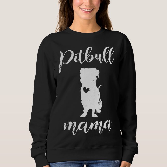Moletom Pitbull Mamãe Cachorro Bonito Com Pelo Mãe (Frente)