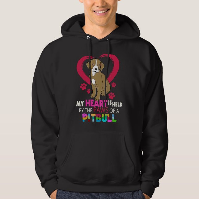 Moletom Pitbull Pit Bull Terrier Heart Na Paws Pitbull (Frente)