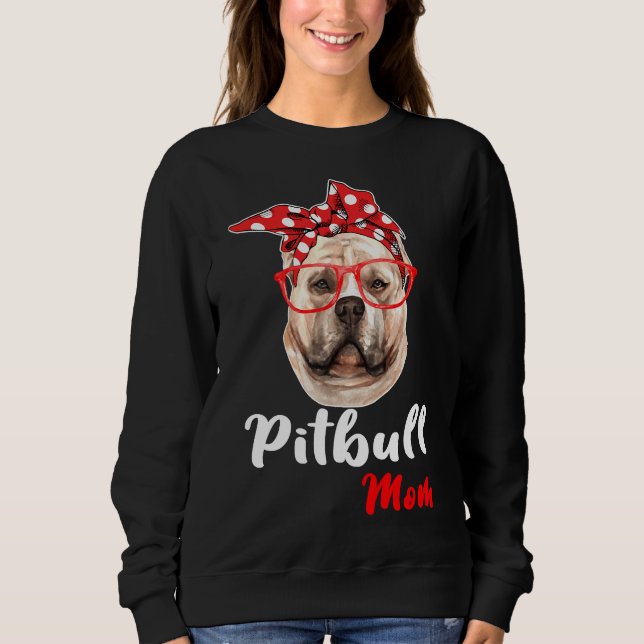 Moletom Pitbull Pitbull Mãe Pitbull Mama Pitbull Cão Pitbu (Frente)