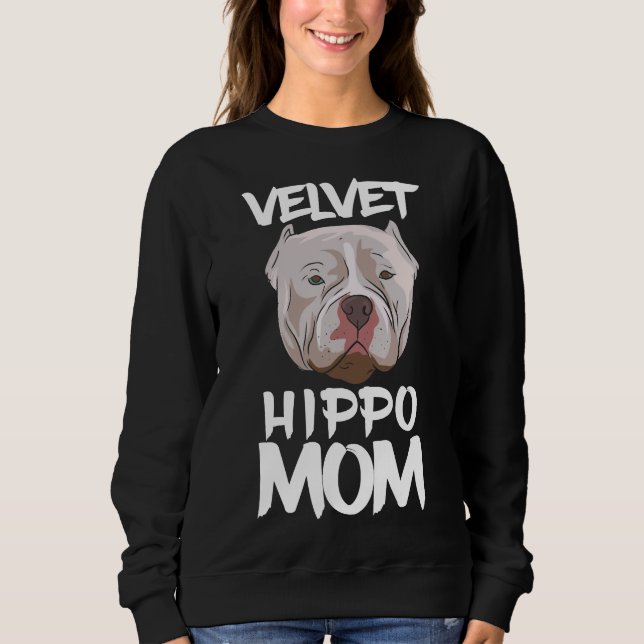 Moletom Pitbull Velvet Hippo Dog Mãe (Frente)