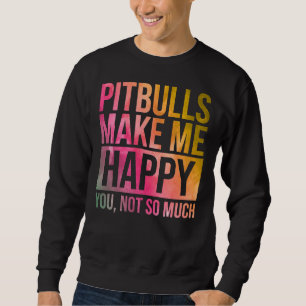 Moletom Pitbulls Me Tornam Feliz Em Aquarela