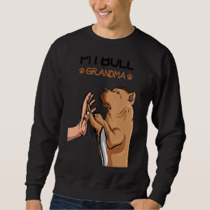 Moletom Pittie Avó Pitbull Cachorro Mamãe Mulheres