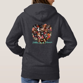 Moletom Pittie como um Hoodie Flor
