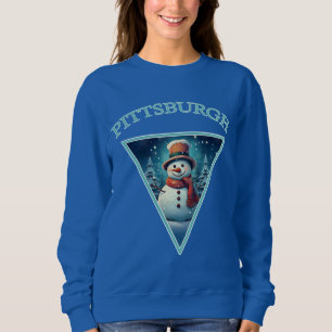 Moletom Pittsburgh Christmas Snowman