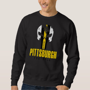 Moletom Pittsburgh Estilo Varsity Retro Crânio
