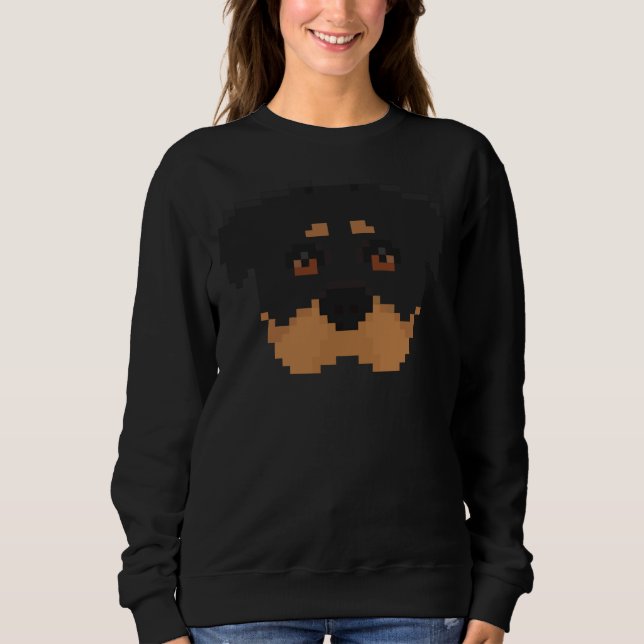 Moletom Pixel Art Rottweiler (Frente)