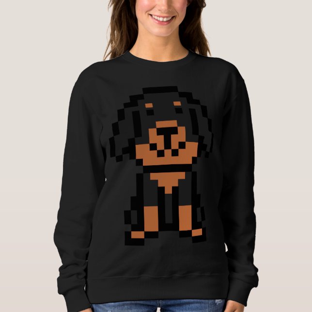 Moletom Pixel Dog Rottweiler (Frente)