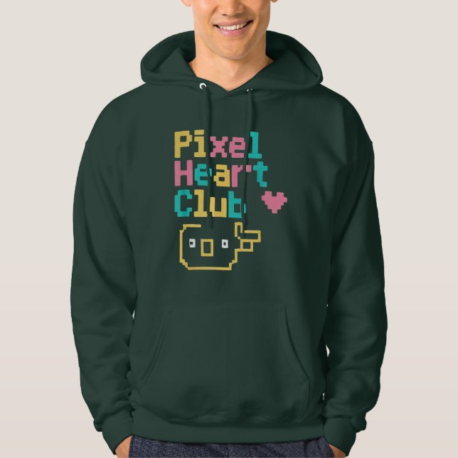 Moletom Pixel Heart Club: Retro Love Pixel Art for Gamers (Frente)