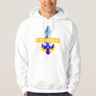 Moletom Pixel Sword Hoodie - "Estou Pronta!" Gamer Gear