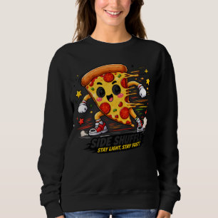 Moletom Pizza de Pepperoni Kawaii Fazendo Exercício de Shu