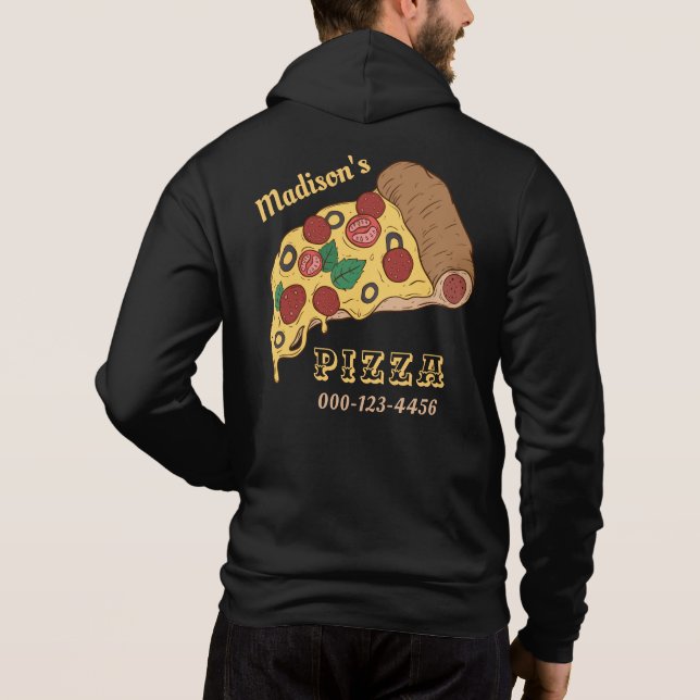Moletom PIZZA de texto personalizado (Verso)