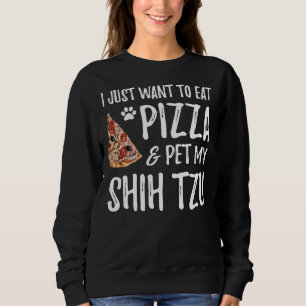 Moletom Pizza E Shih Tzu Dog Mãe Ou Ideia De Pai Cão