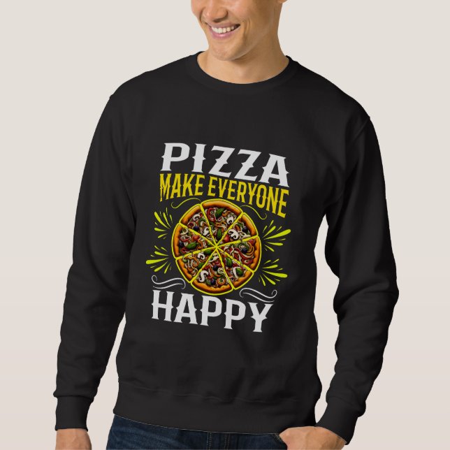 Moletom pizza faz todo mundo feliz (Frente)