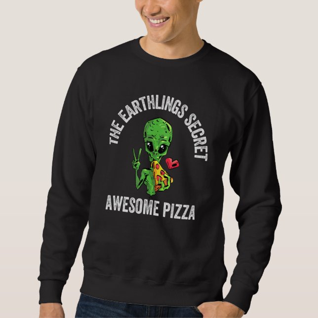 Moletom Pizza Love Science Fiction Outer Space Friendly Al (Frente)