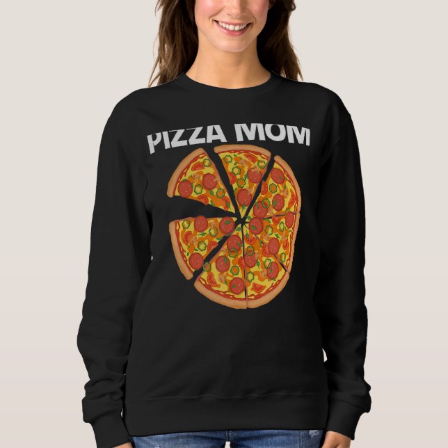 Moletom Pizza Para Mãe Mãe Comida De Pizza Italiana (Frente)