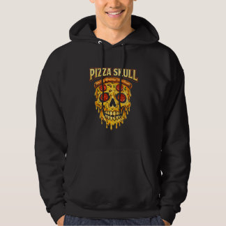 Moletom Pizza Skull Vintage Dark Humor Food Lover Design
