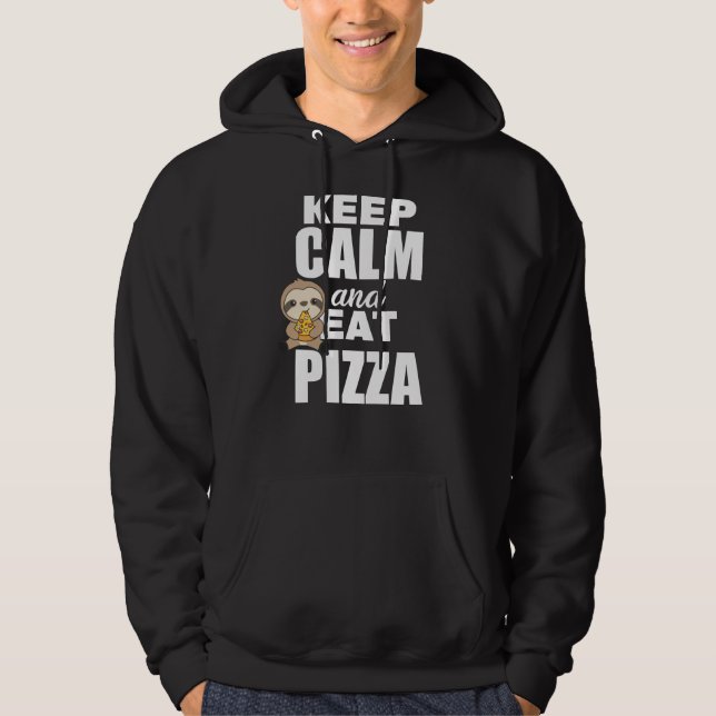 Moletom Pizza Sloth Pizza Alonga Engraçado Dizendo (Frente)