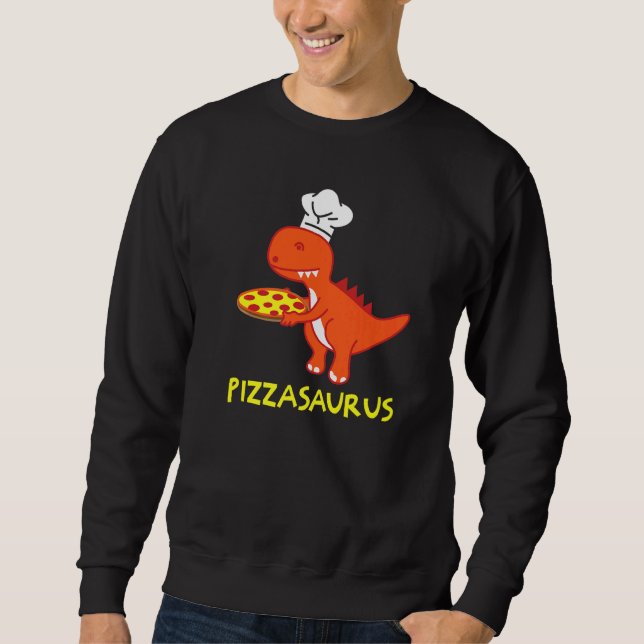 Moletom Pizzasaurus T Rex Dinossaur Pepperoni Pizza Hallow (Frente)