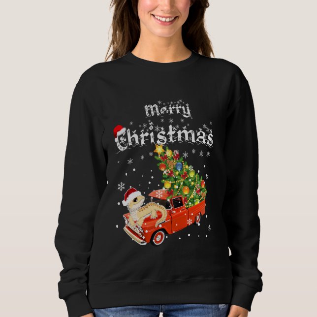 Moletom Pjama de Natal de Caminhão Vermelho com Dragão (Frente)