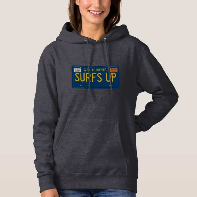 Moletom Placa de Licença Retro Surfs Up 1969 Califórnia Su (Frente)