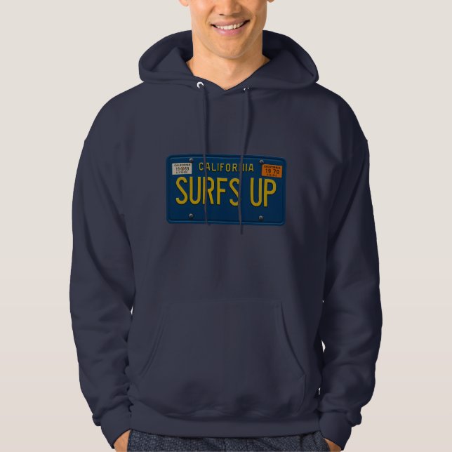 Moletom Placa de Licença Retro Surfs Up 1969 Califórnia Su (Frente)