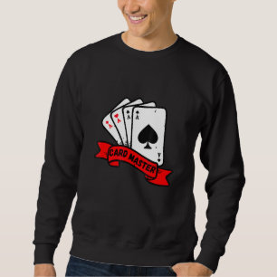 Moletom Placa Master Reproduzindo Cartões Poker Rummy Blac