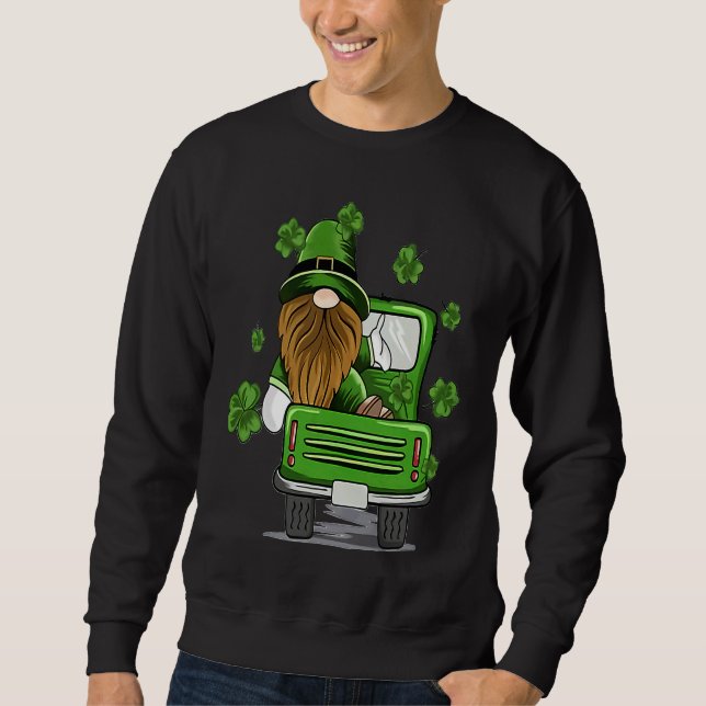 Moletom Plaid Leprechaun Monster Truck St Patrick's Day Lu (Frente)
