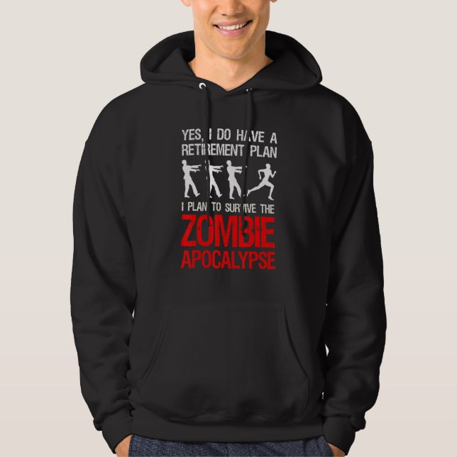 Moletom Planejo Sobreviver Ao Zombie Apocalypse Runner (Frente)