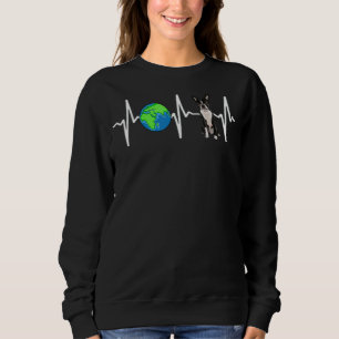 Moletom Planeta global Terra Terra Boston Terrier Hearbeat