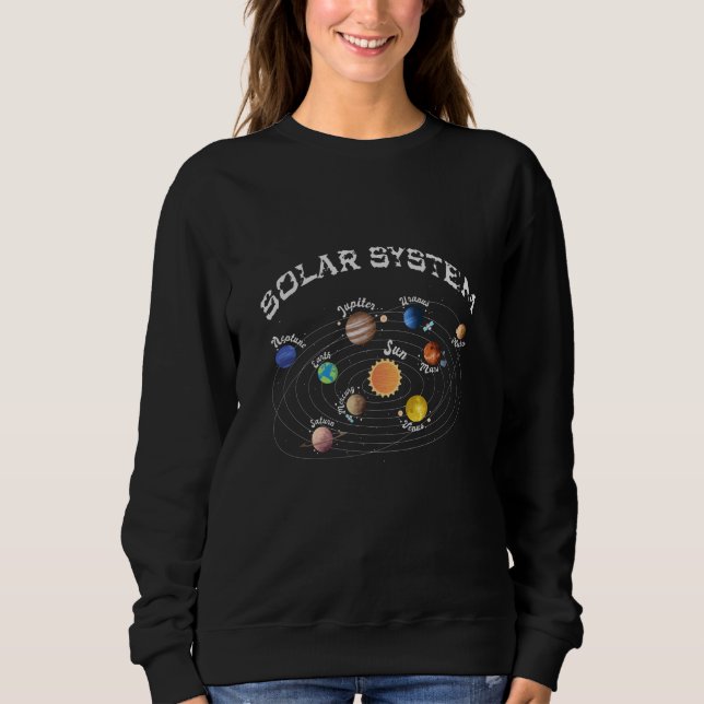 Moletom Planetas do Sistema Solar Crianças Conhecem o Espa (Frente)
