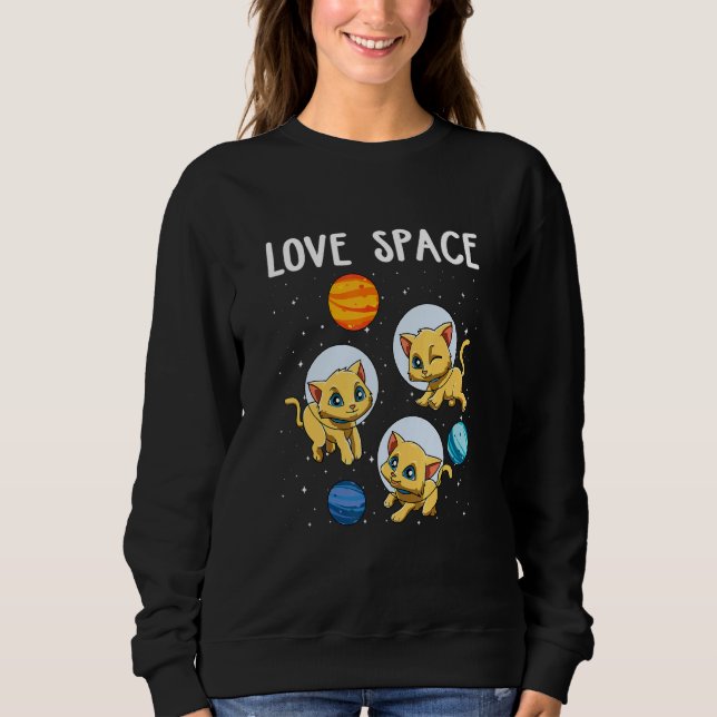 Moletom Planetas para Crianças do Gato Lover 1 (Frente)