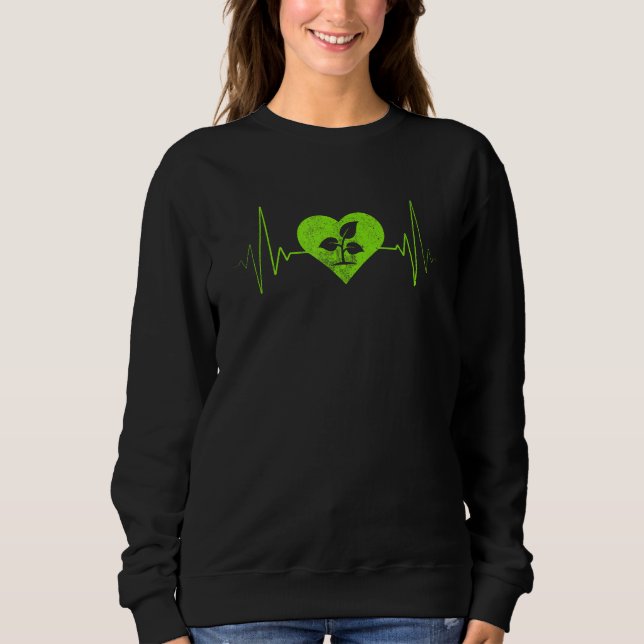 Moletom Plant Heartbeat Gardener Gardening (Frente)