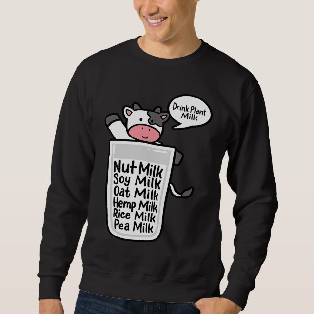 Moletom Planta De Bebida Aveia Amêndoas De Soja De Pera À  (Frente)