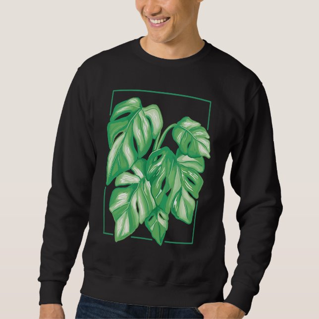 Moletom Planta de Casa Monstera Variegata Folha Tropical d (Frente)