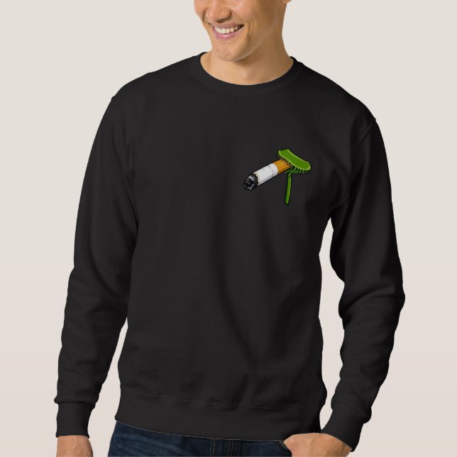 Moletom Planta de Venus Flytrap Com Cigarro (Frente)