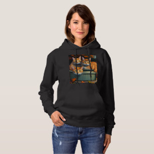 Moletom Plantas Potes Ginger Cats, Senhoras Hoodie